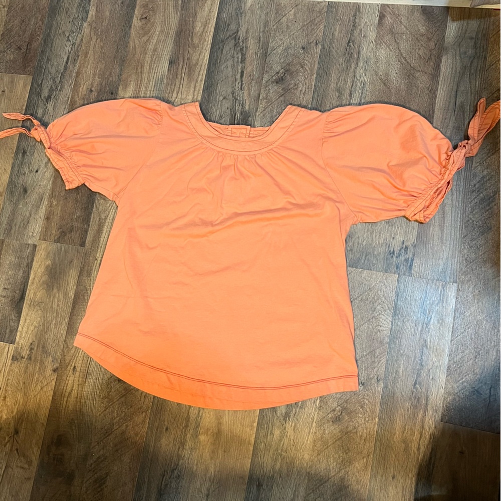 Anthropologie S/s coral blouse size M